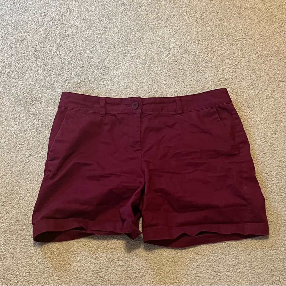 LOFT khaki shorts Plum Size 8